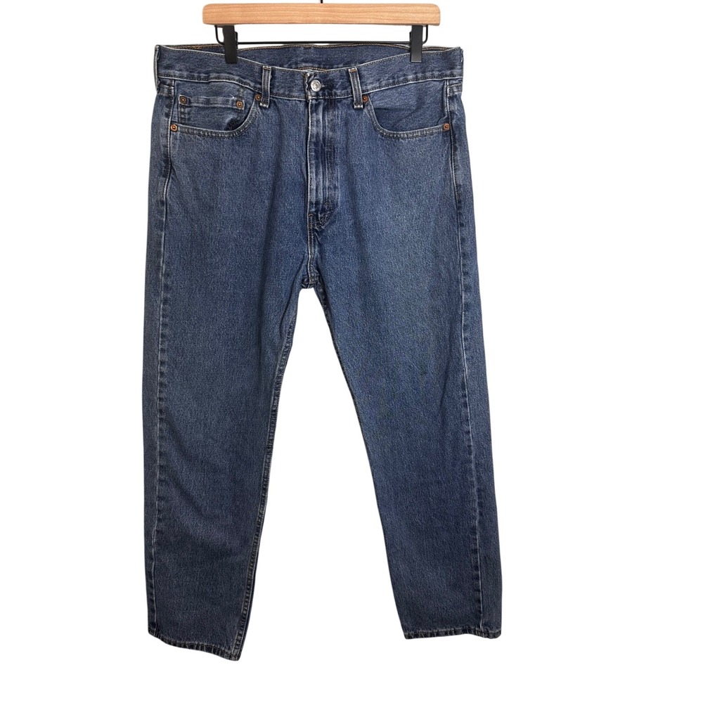Levis 505 Regular Fit Straight Leg Mens Jeans Medium Wash Blue 36x30 00505-4891